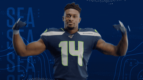 Dk Metcalf Flexing Biceps GIF | GIFDB.com
