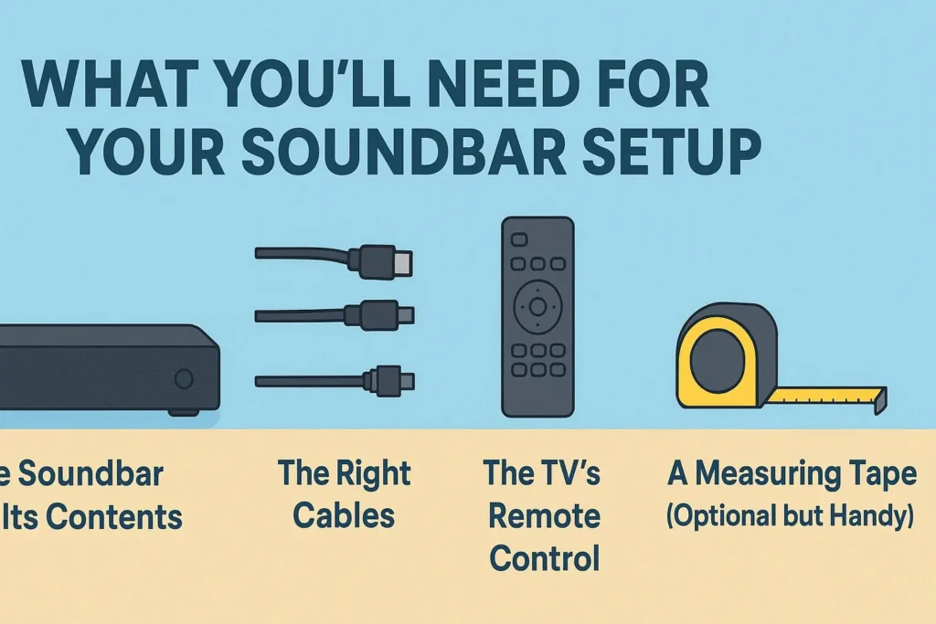 what you will need for your soundbar setup